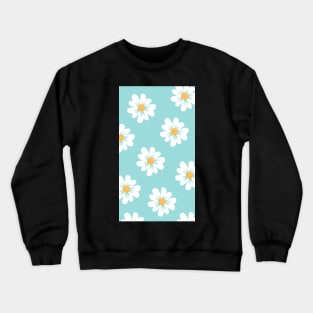 Mint Green Daisy Design Crewneck Sweatshirt